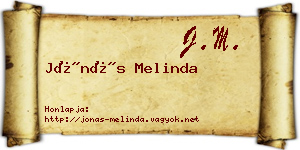 Jónás Melinda névjegykártya