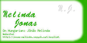 melinda jonas business card